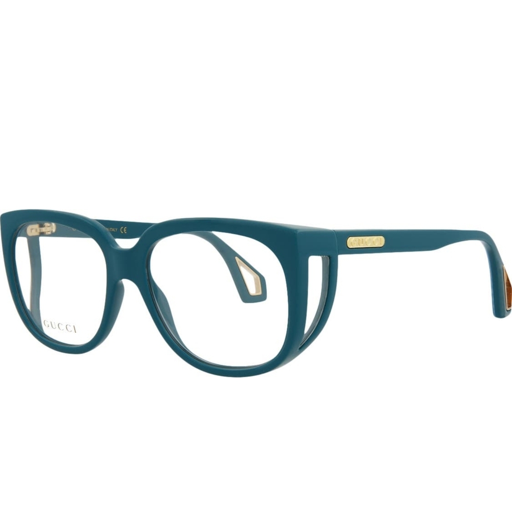 Men's Gucci Teal Frame Prescription Optical  Glasses Italy - Picture 3 of 5